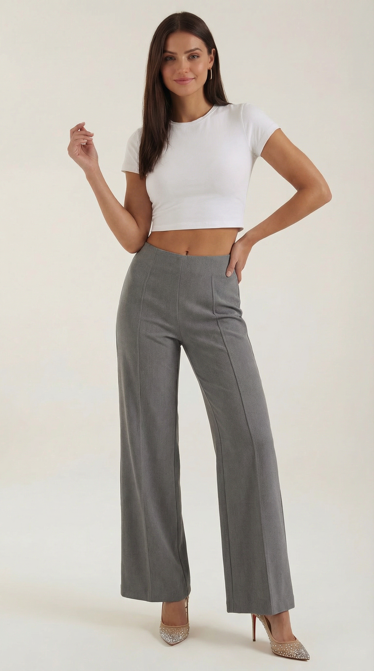 Pantalones Baggy Brooke de Cintura Media