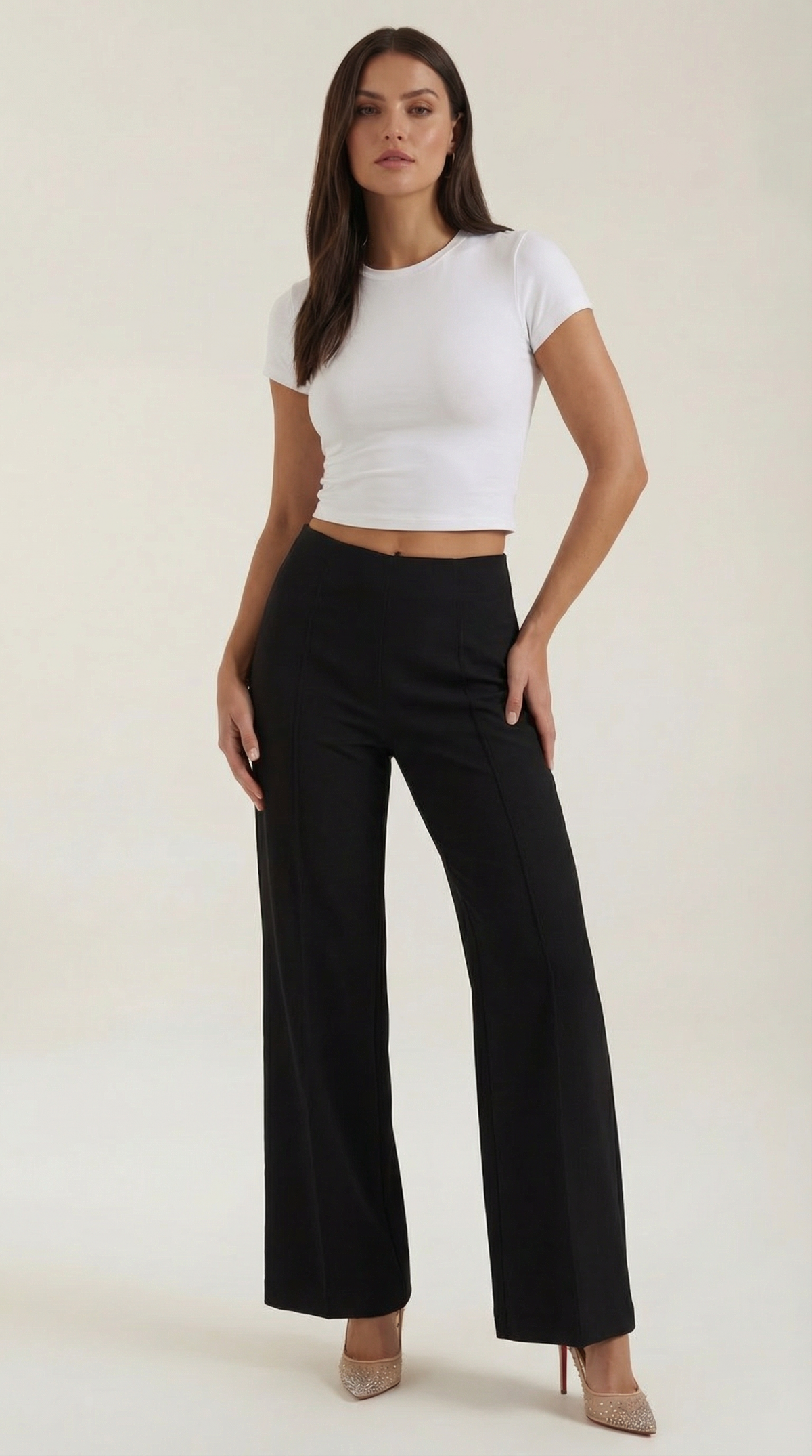 Pantalones Baggy Brooke de Cintura Media
