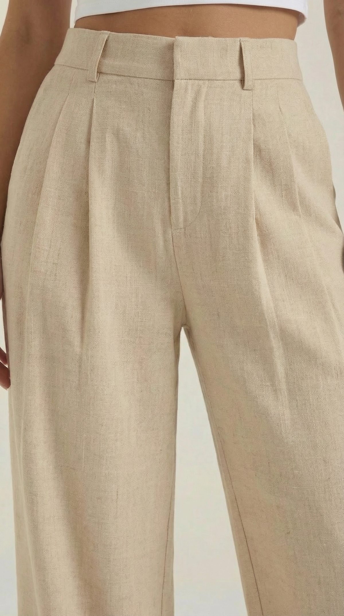 Pantalones Plisados de Cintura Alta Courtney