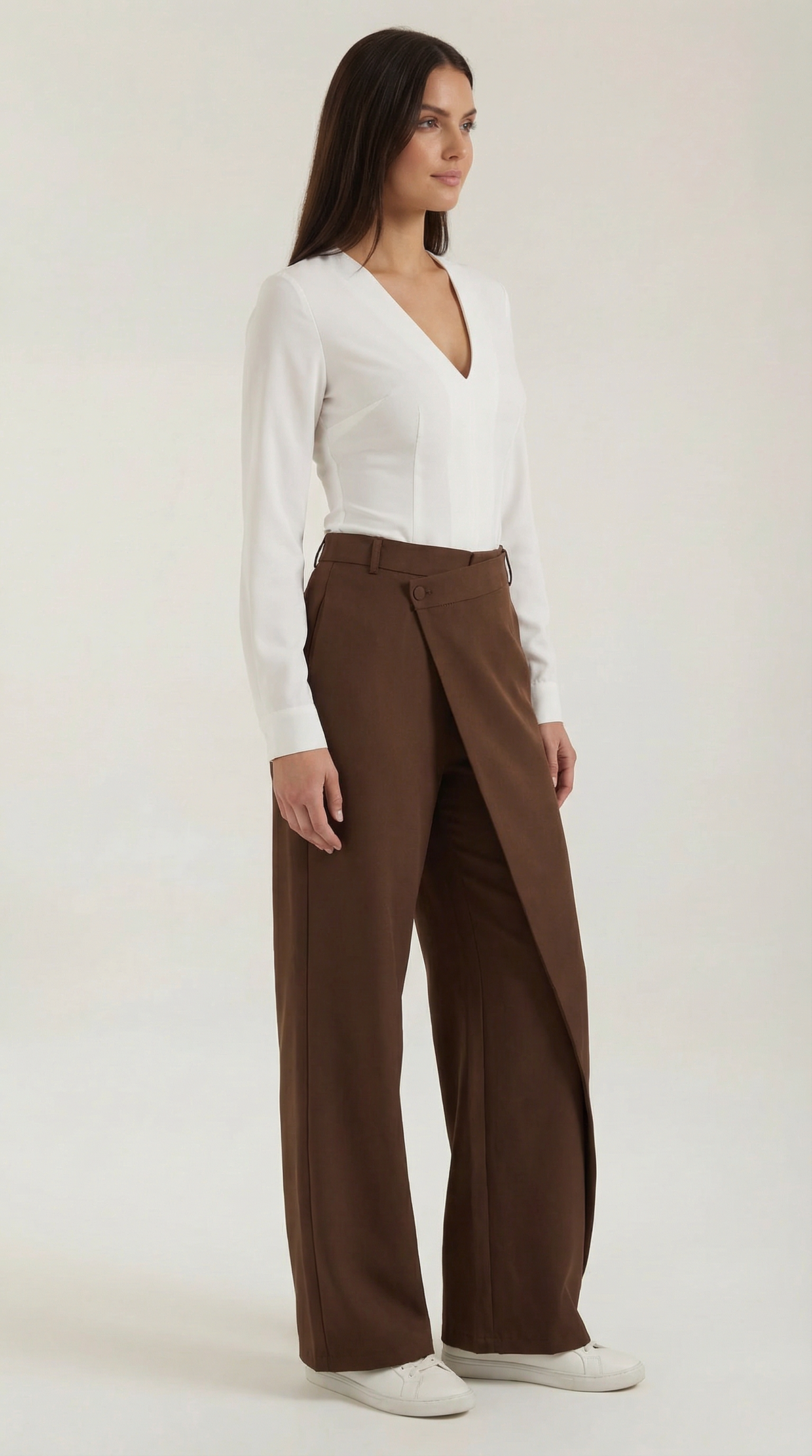 Asymmetric Denim Pants