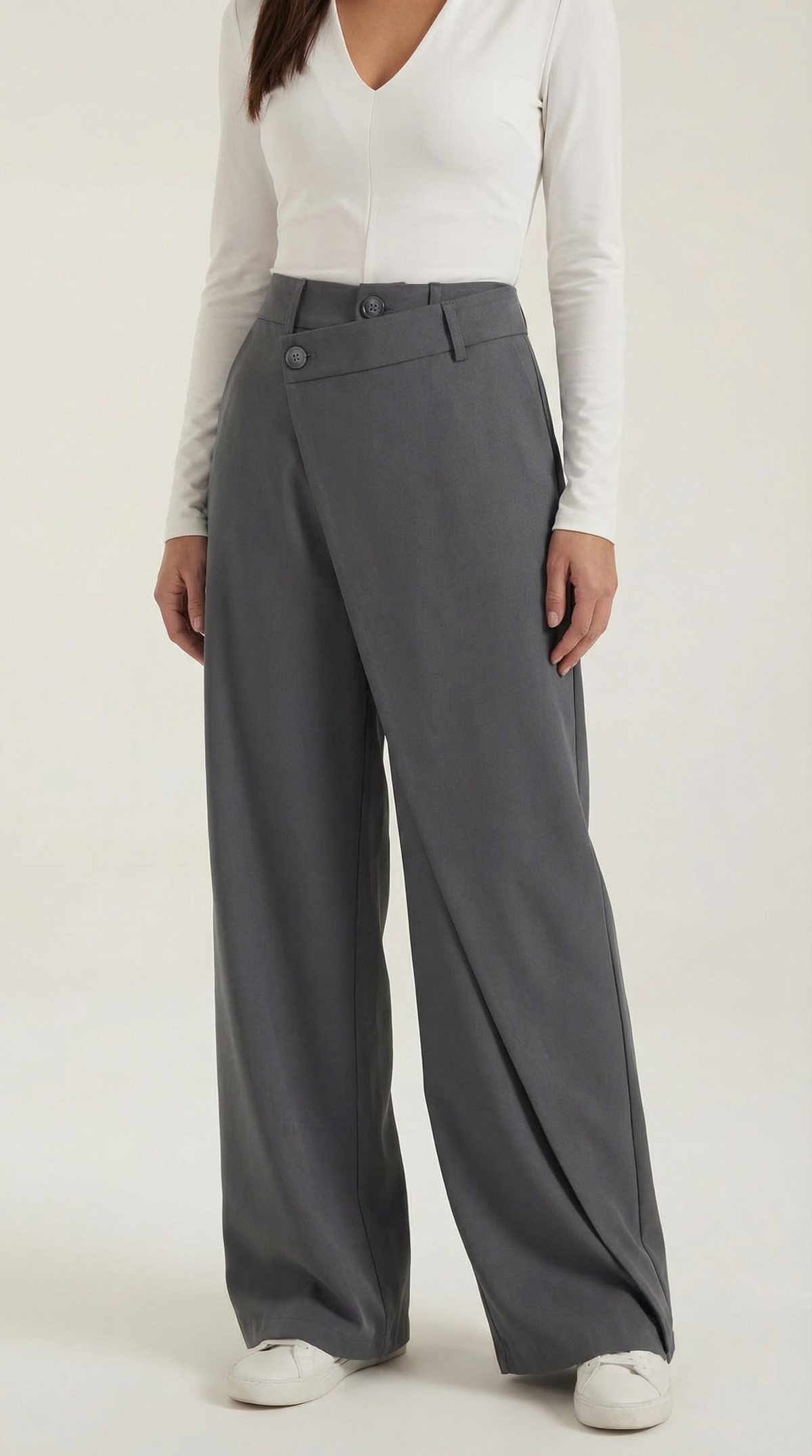 Asymmetric Denim Pants