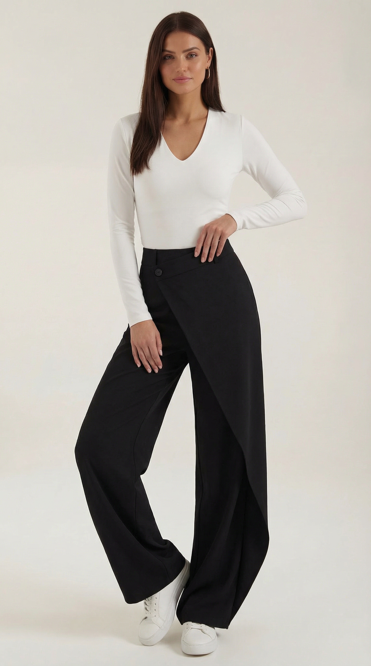 Asymmetric Denim Pants