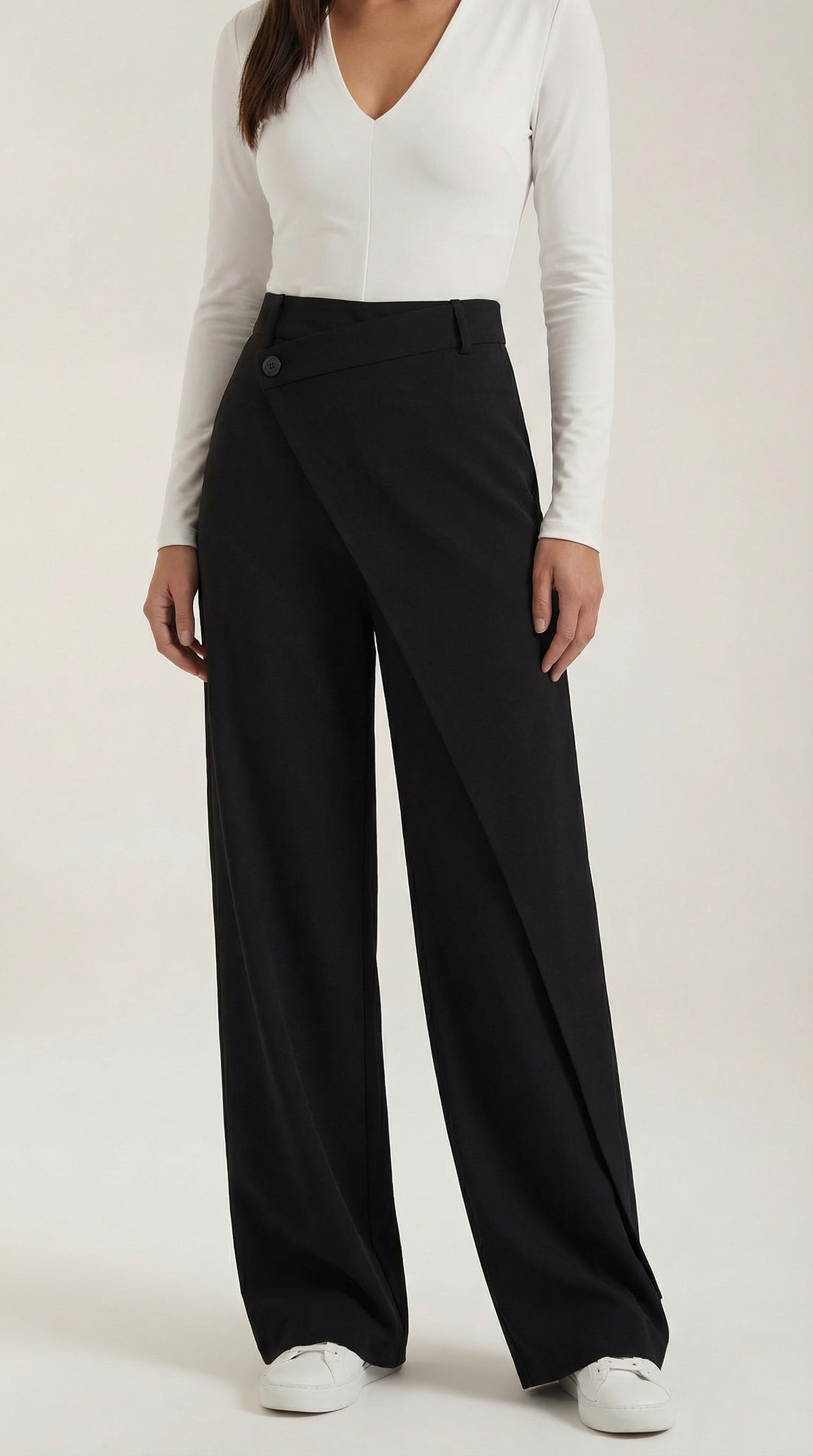 Asymmetric Denim Pants