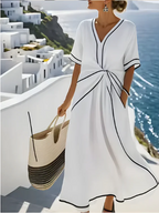 SANTORINI™ | VESTIDO ELEGANTE PRIMAVERAL